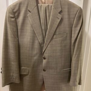 Ralph Lauren Light Brown Plaid Suit